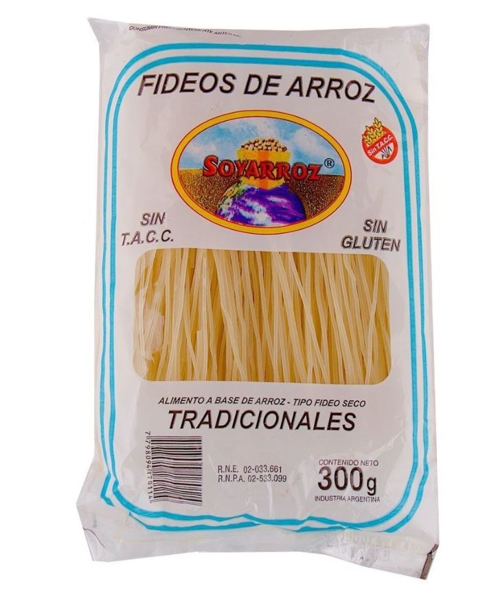 FIDEOS DE ARROZ Con MAIZ soyarroz