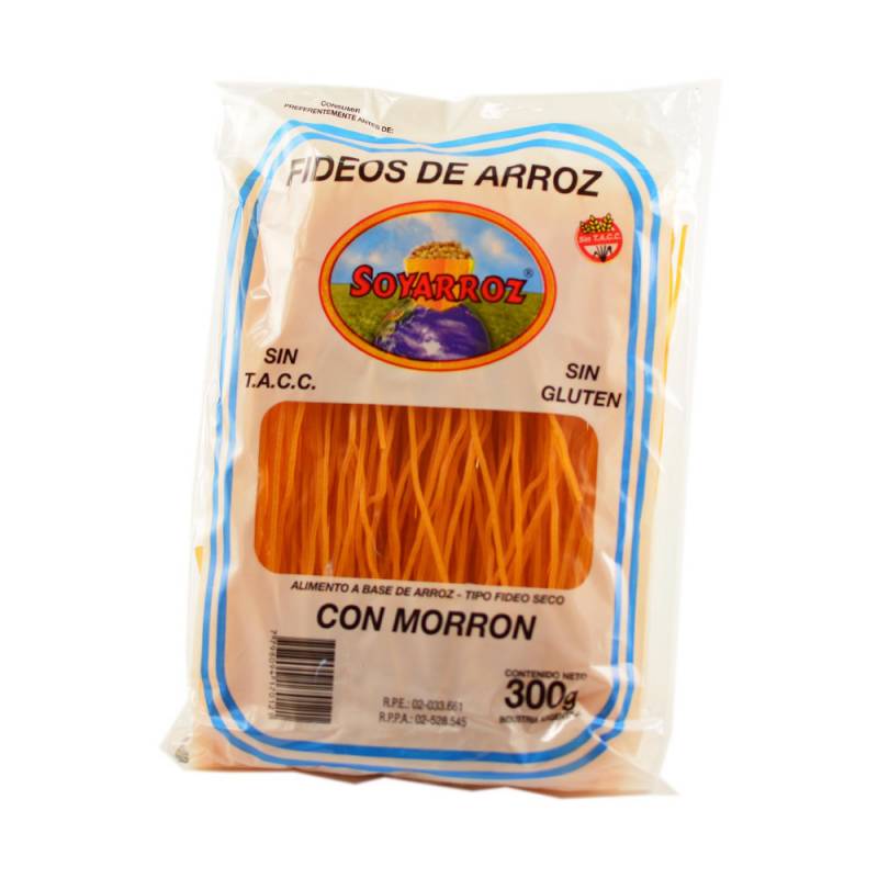 FIDEOS DE ARROZ Con MORRON soyarroz