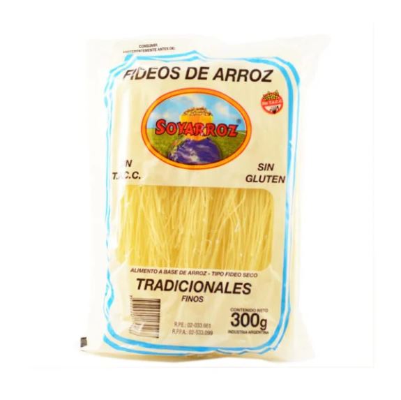 FIDEOS DE ARROZ TRADICIONAL FINO soyarroz