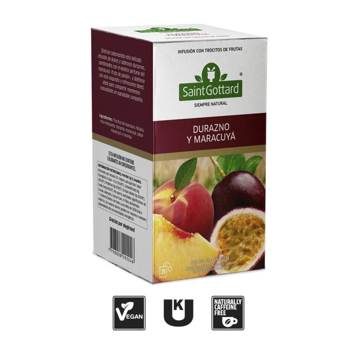 INFUSION DURAZNO Y MARACUYA X20SAQ SAINT GOTTARD
