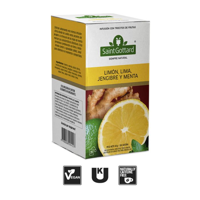 INFUSION LIMON LIMA JENGIBRE Y MENTA X20SAQ SAINT GOTTARD
