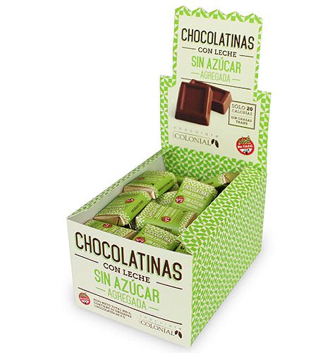 CHOCOLATINAS ORGANICAS S AZUCAR chocolate colonial