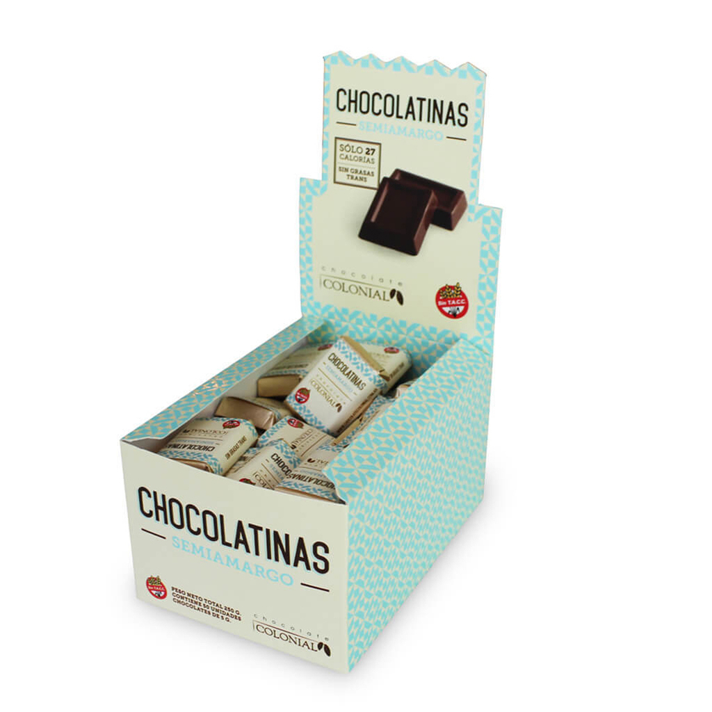 CHOCOLATINAS ORGANICAS SEMI AMARGO chocolate colonial