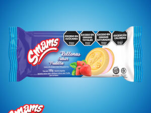 GALLETAS RELLENAS S/FRUTILLA 105G SMAMS