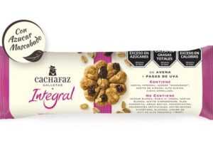 GALLETAS INTEGRALES C/AVENA Y PASAS X225GR