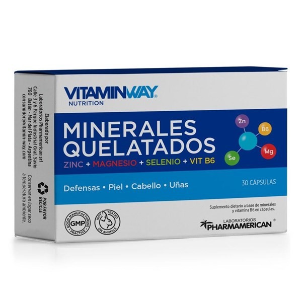 MINERALES QUELATADOS X30CAPS VITAMIN WAY