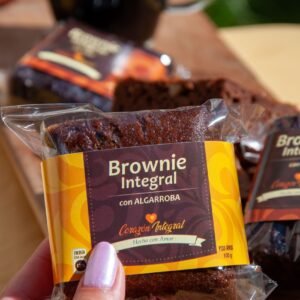 BROWNIE INTEGRAL VEGANO ALGARROBA NUEZ X100GR