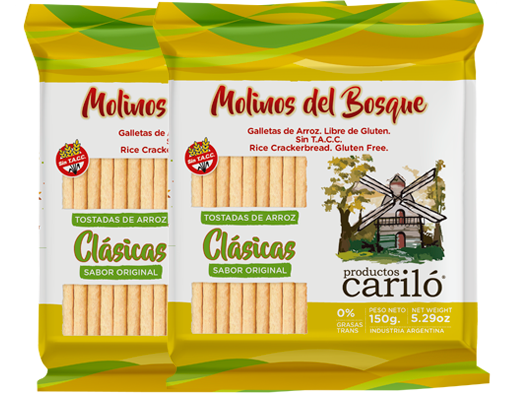 GALLETAS DE ARROZ X 150G CARILO SABOR ORIGINAL