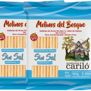 GALLETAS DE ARROZ X 150G CARILO SIN SAL
