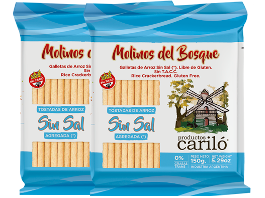 GALLETAS DE ARROZ X 150G CARILO SIN SAL