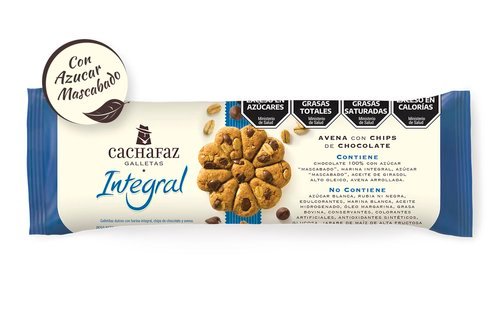GALLETAS INTEGRALES C/CHIPS DE CHOCOLATE X225