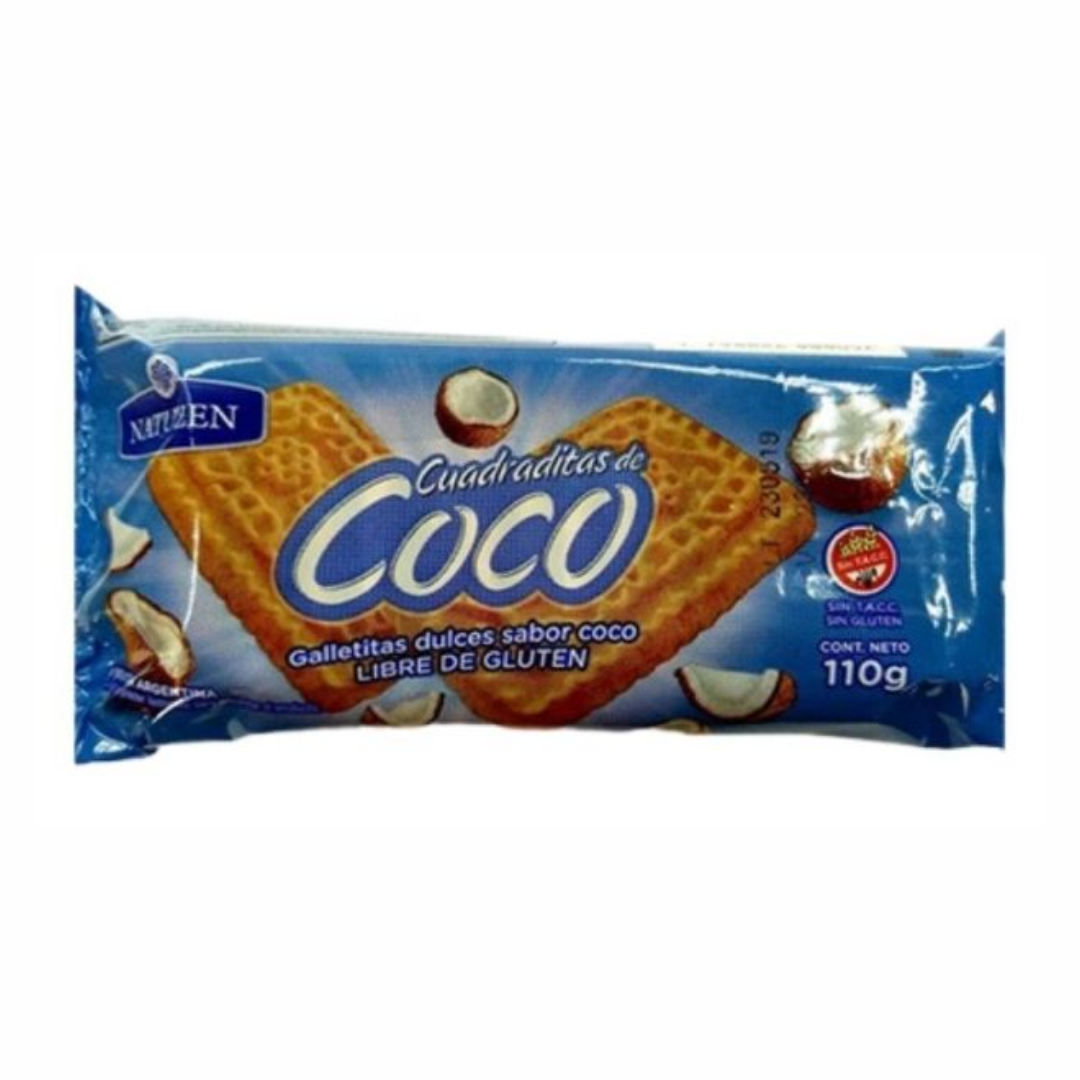 GALLETAS CUADRADITAS S/TACC X 110 G NATUZE COCO