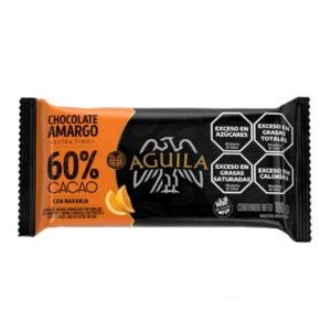 TABLETA CACAO AGUILA 60% NARANJITA X100GR